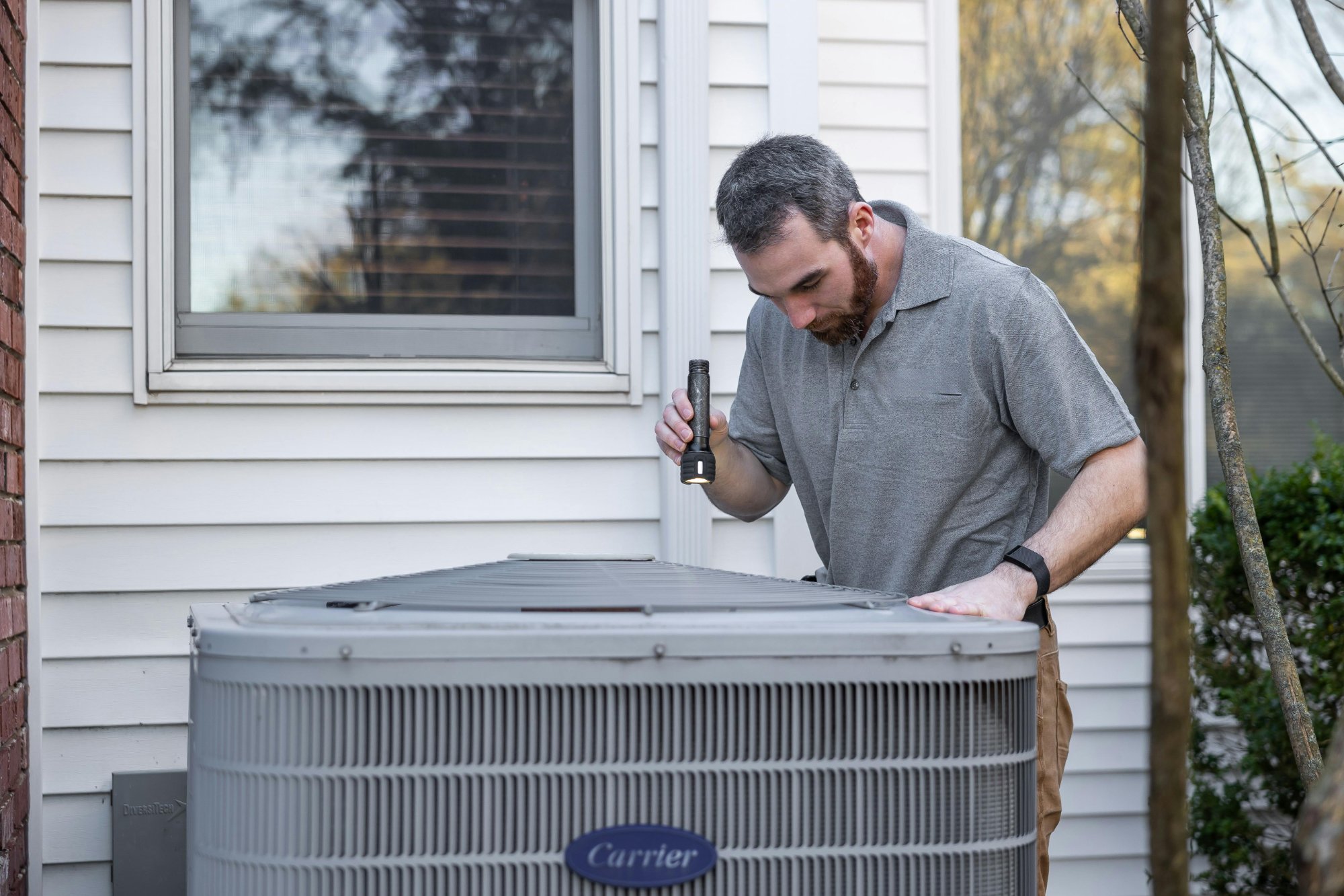 HVAC technician at work